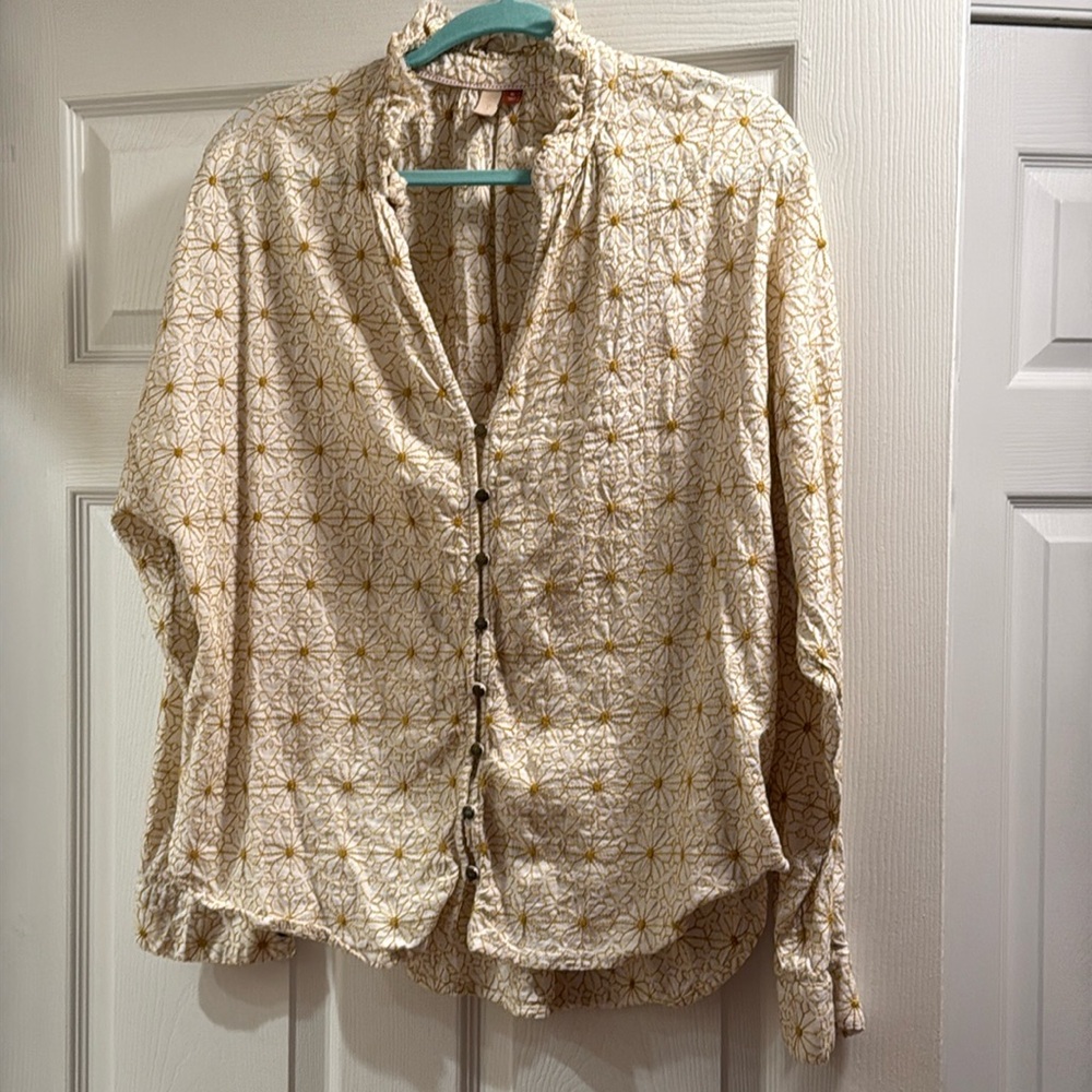 Anthropologie Embroidered Blouse